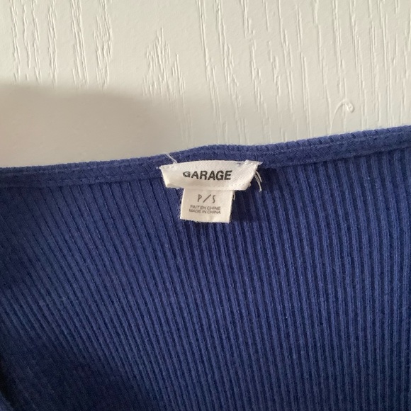Garage, dark blue half zip long sleeve shirt - Picture 3 of 3